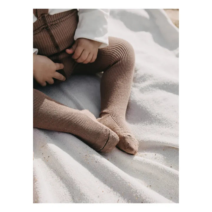 Silly Silas Collants à Bretelles Coton Bio | Noisette
