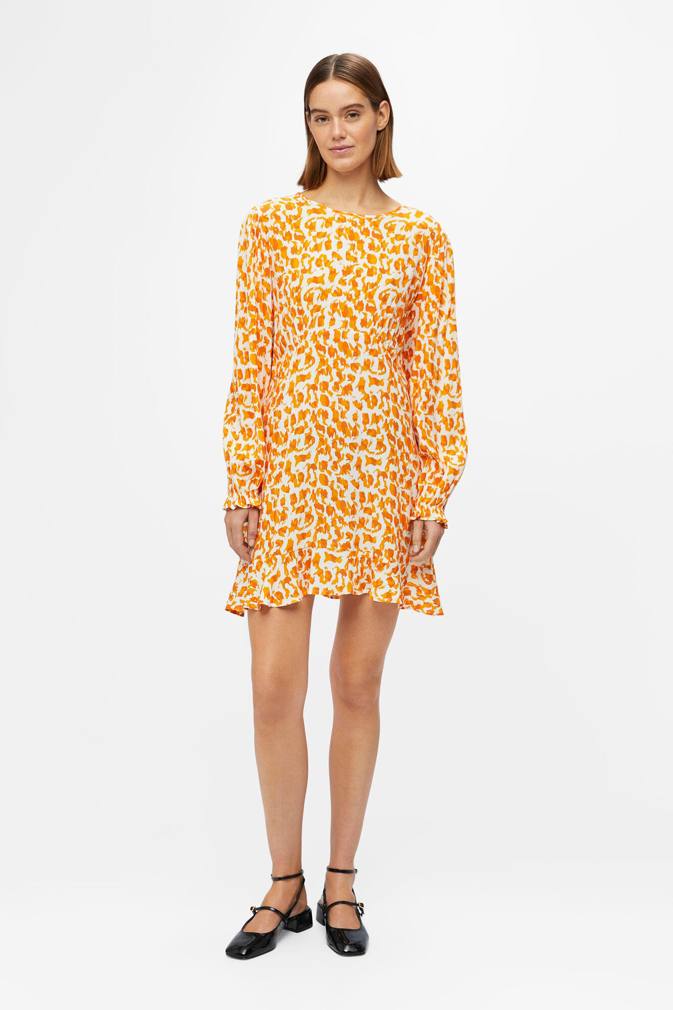 Vestido curto Ecovero - Laranja
