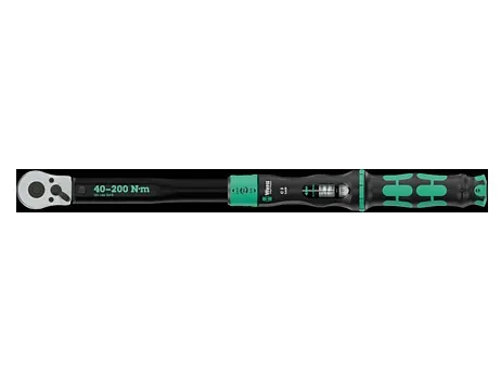 Wera 05075692001, Klik momentnøgle, Nm, Mekanisk, 40 - 200 Nm, Sort, Grøn, 540 mm