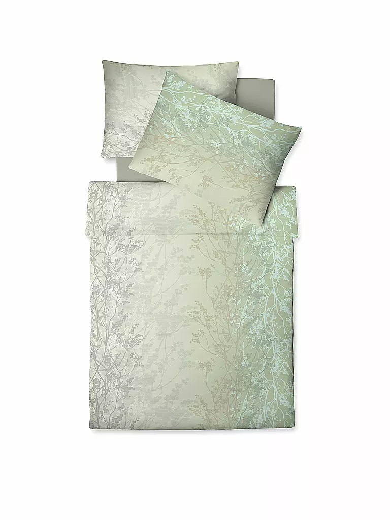 FLEURESSE Jersey Bettwäsche Topas 70x90cm/140x200cm Pistazie hellgrün
