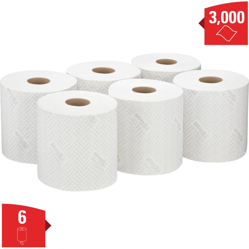 Bobine WypAll essuyage industriel L10 7406 190 m blanche - Colis de 6
