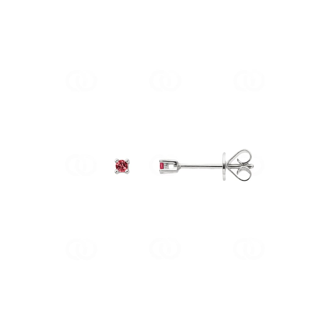 Ohrstecker 750/18 K Weissgold mit Rubinen
