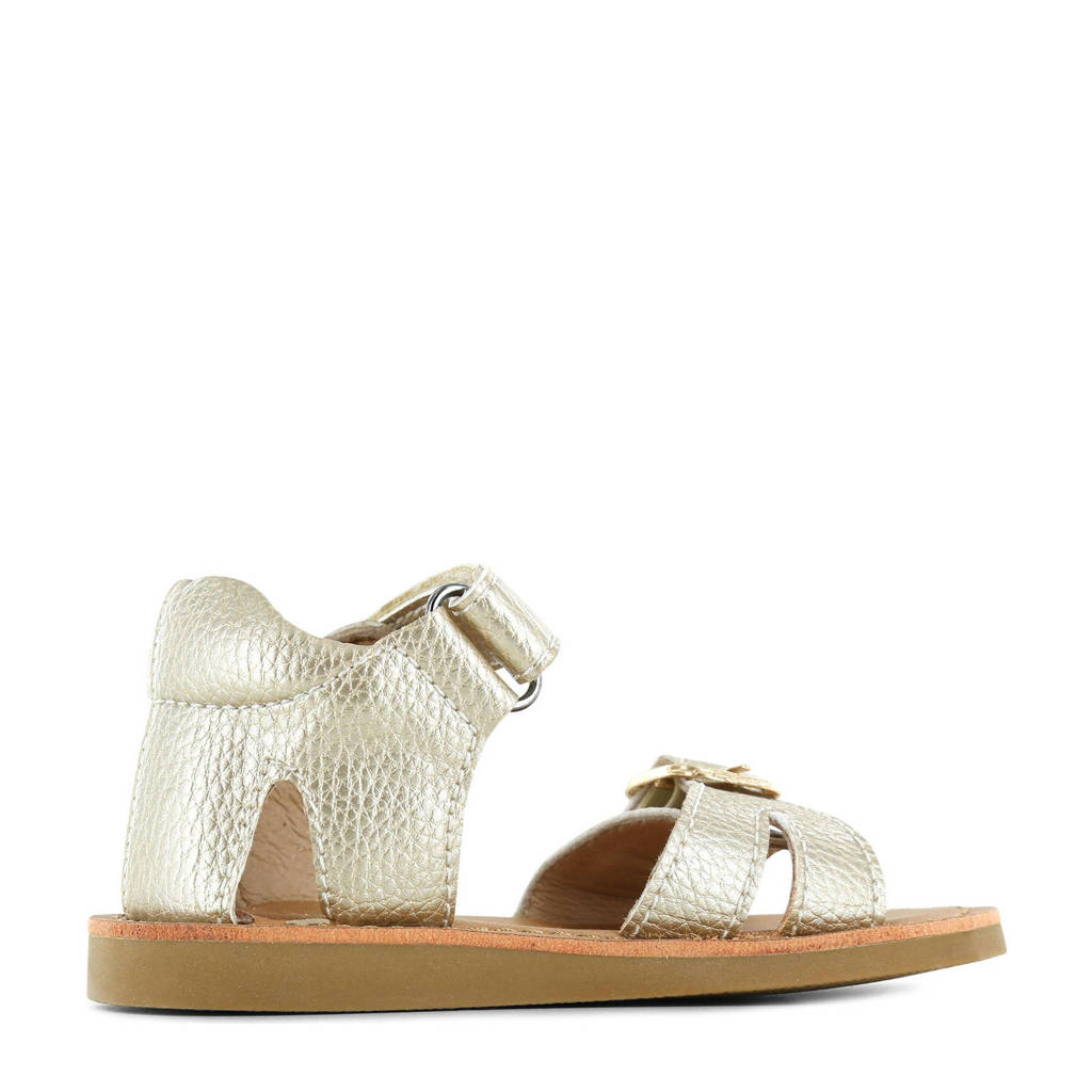 Shoesme leren sandalen goud metallic