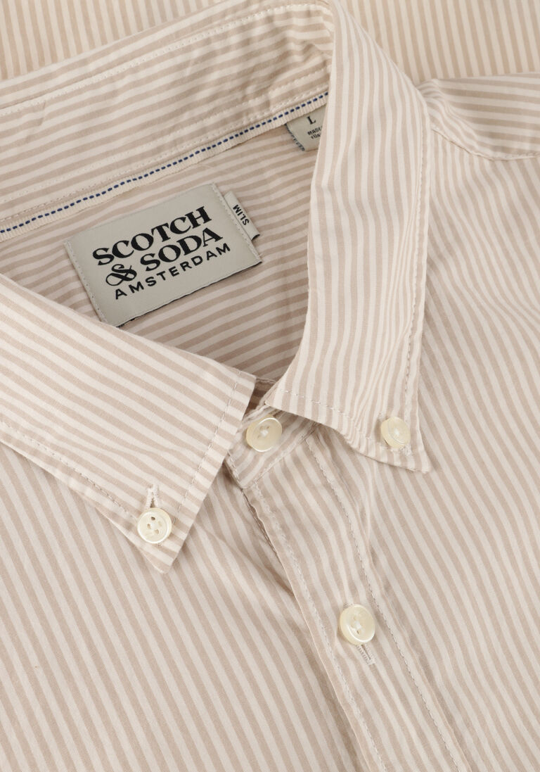 SCOTCH & SODA gebroken wit scotch & soda casual overhemd essential stripe poplin shirt