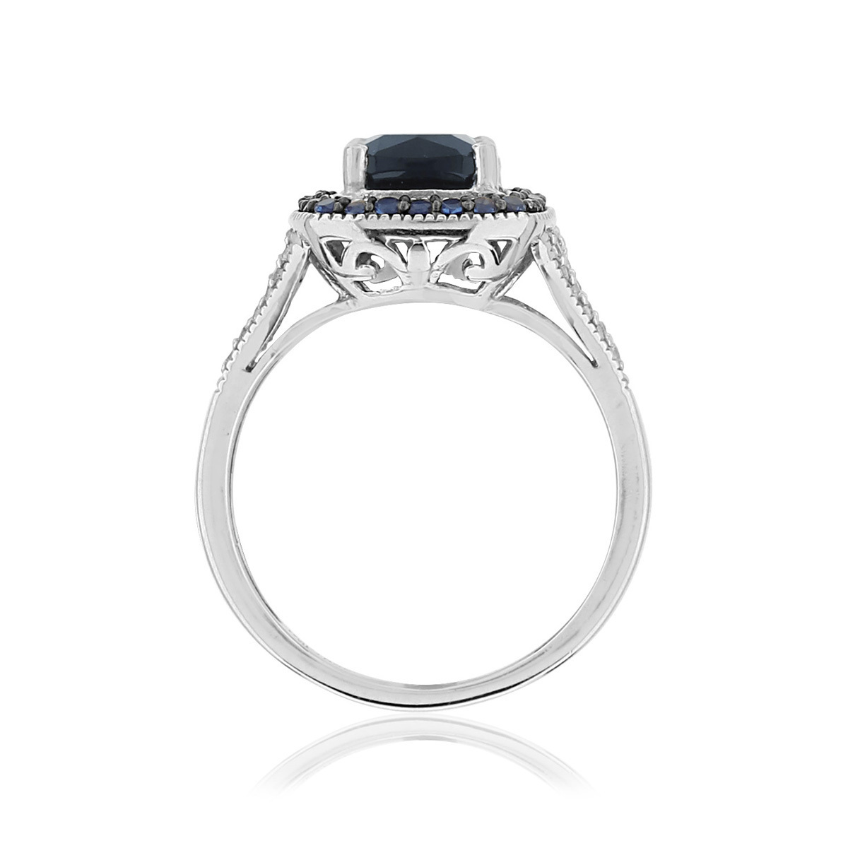 Bague argent 925 pierre imitation zirconias