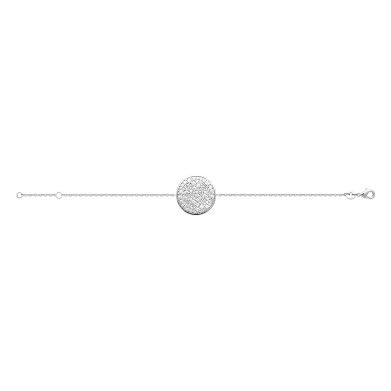 Bracelet Femme - Argent 925 - Oxyde de zirconium - Longueur : 18 cm