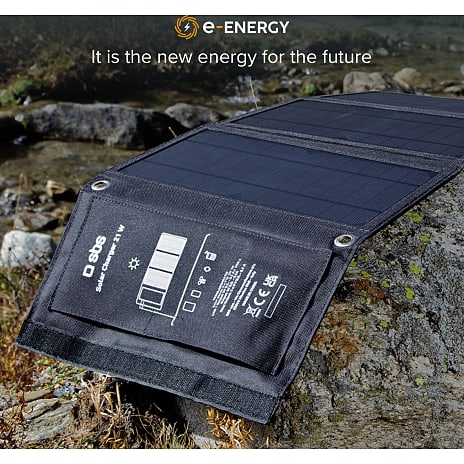 SBS transportabelt solpanel 21W - sort