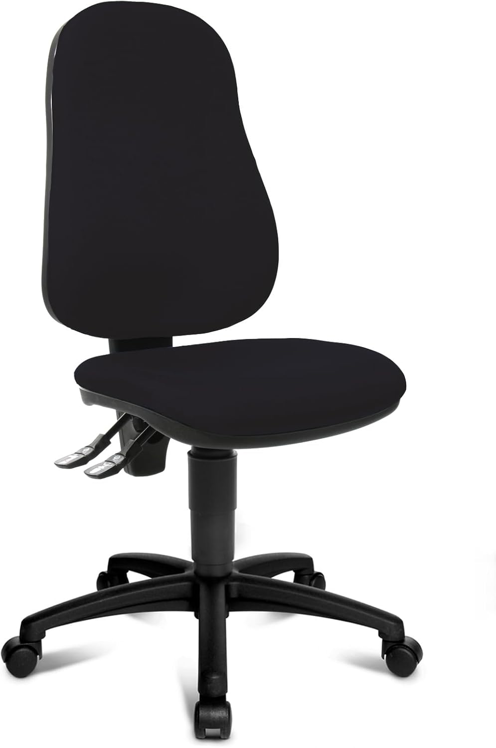Topstar Point 60, Bürostuhl, Schreibtischstuhl, Stoff, Drehbar, schwarz, 44D x 45W x 113H cm