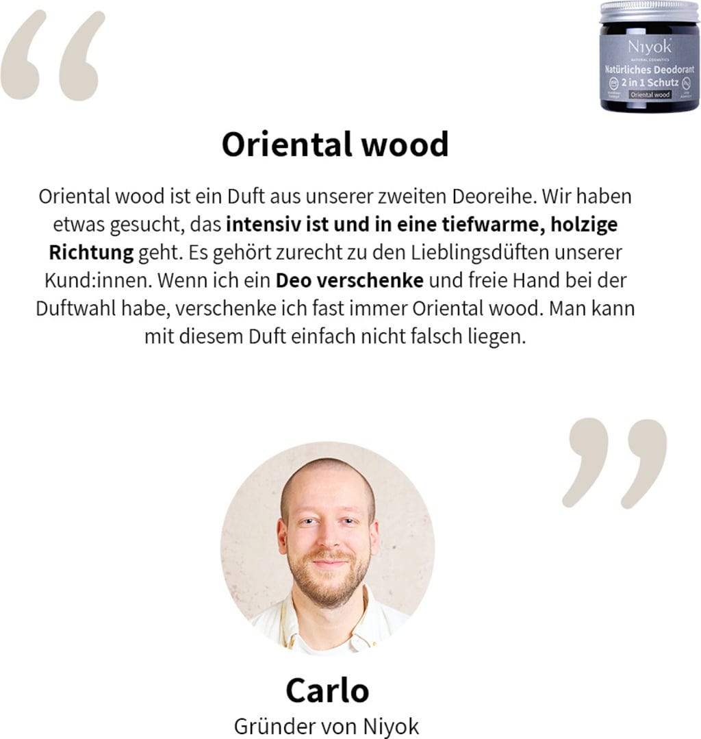 Niyok  2in1 Deo & Antitranspirant Oriental Wood, 40 ml