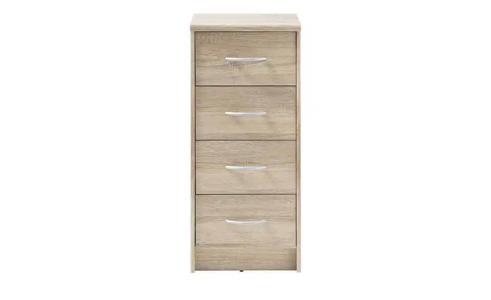 Kommode Optimus Eiche Sonoma (Nachbildung) Ausführung VI (schmal/4 Schubkästen) 86 cm