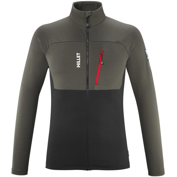 Veste polaire ski rando MILLET TRILOGY LIGHTGRID JKT M BLACK/DEEP JUNGLE