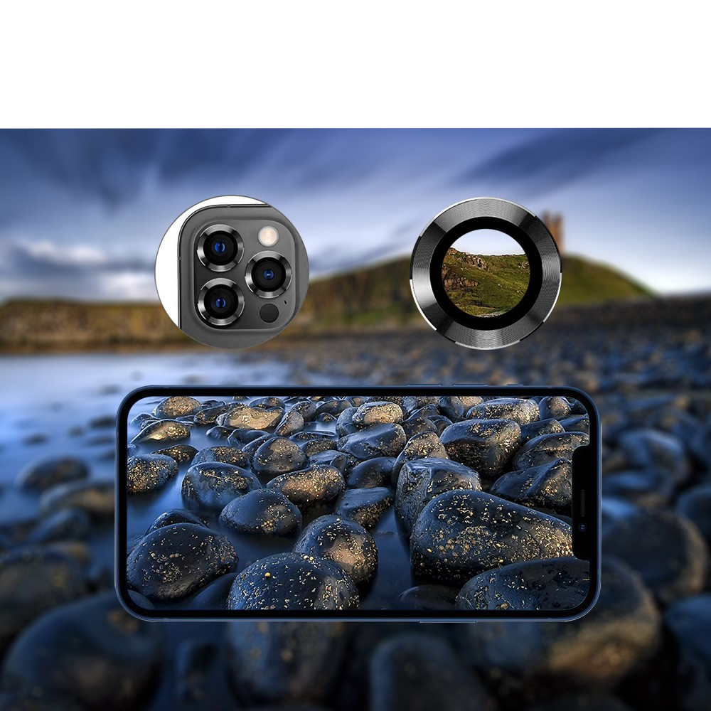 iPhone 15 / iPhone 15 Plus Kameraschutz Objektiv Ring Protector Abdeckung - Schwarz