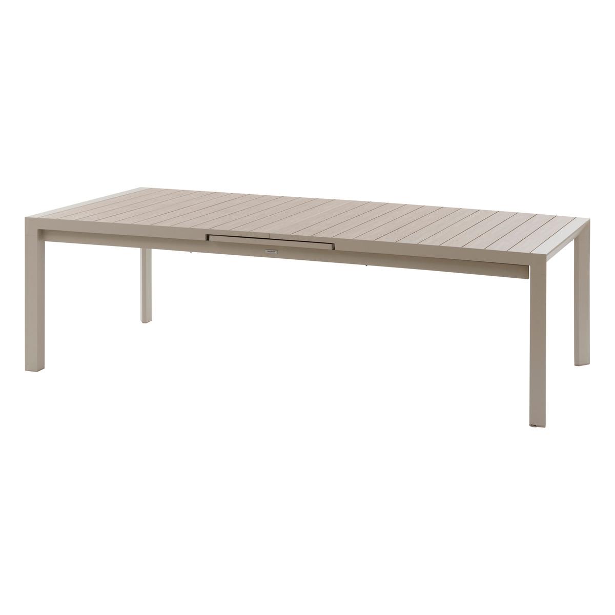 TABLE EVASION EXTENSIBLE ALUMINIUM LIN ARGILE 14 PLACES