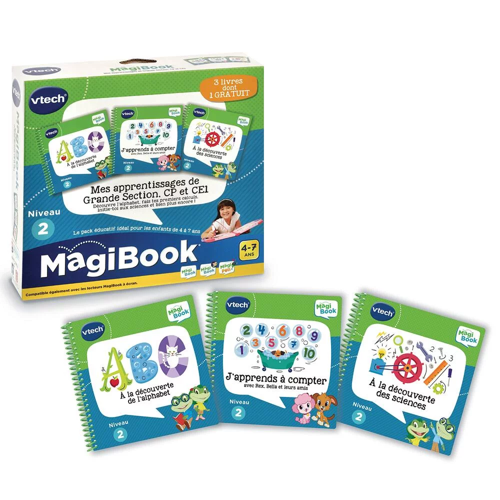 LIVRES MAGIBOOK - MES APPRENTISSAGES DE GRANDE SECTION, CP ET CE1
