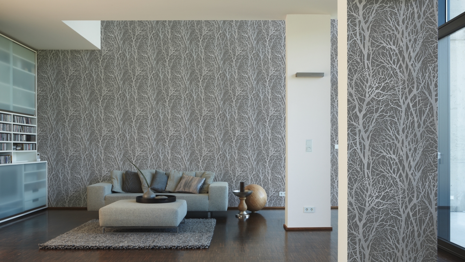 Vliestapete LIFE 3 - grau-metallic - 10 Meter