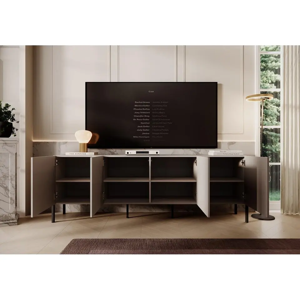 Meubella - TV-Meubel Jordy - Beige - 204 cm