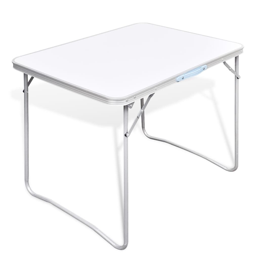 Opvouwbare kampeertafel met metalen frame 80 x 60 cm