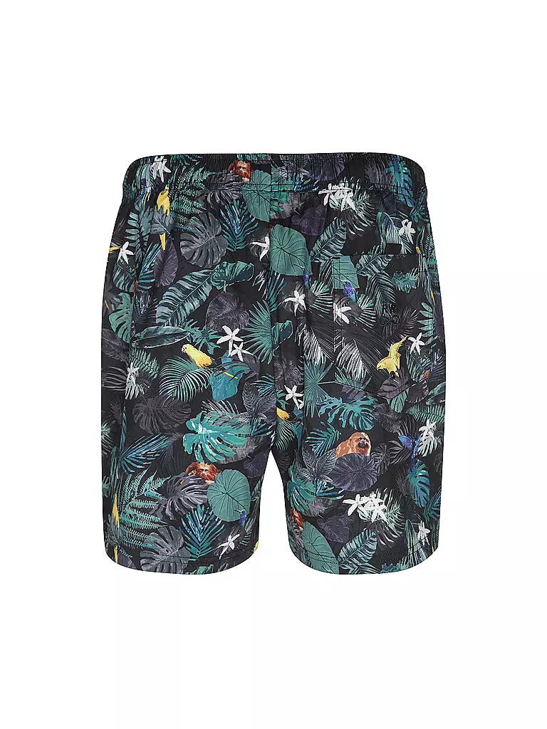 RAGWEAR Badeshorts STANNIS PRINT schwarz
