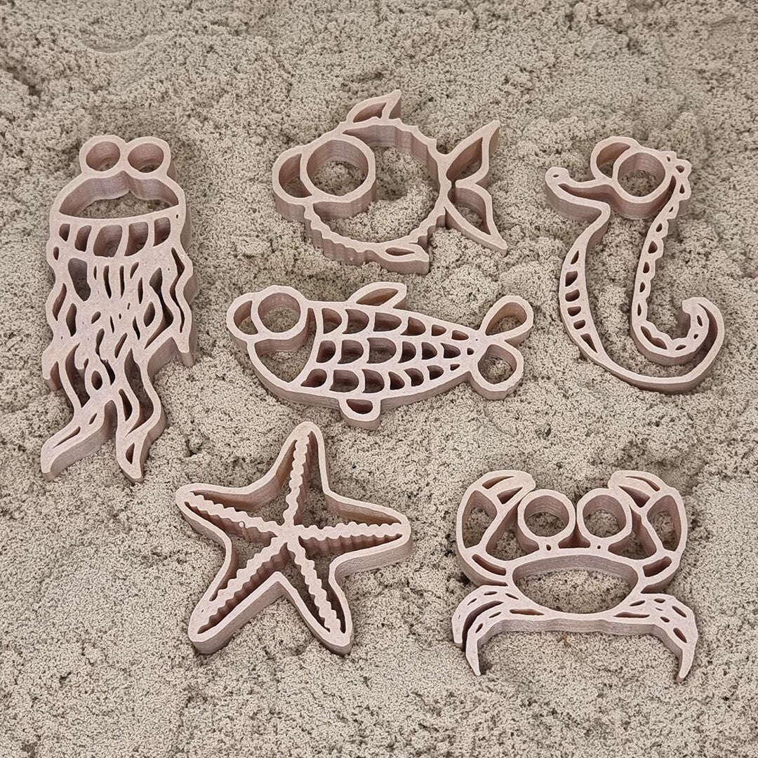 Grennn uitsteekvormen zeedieren - 6st