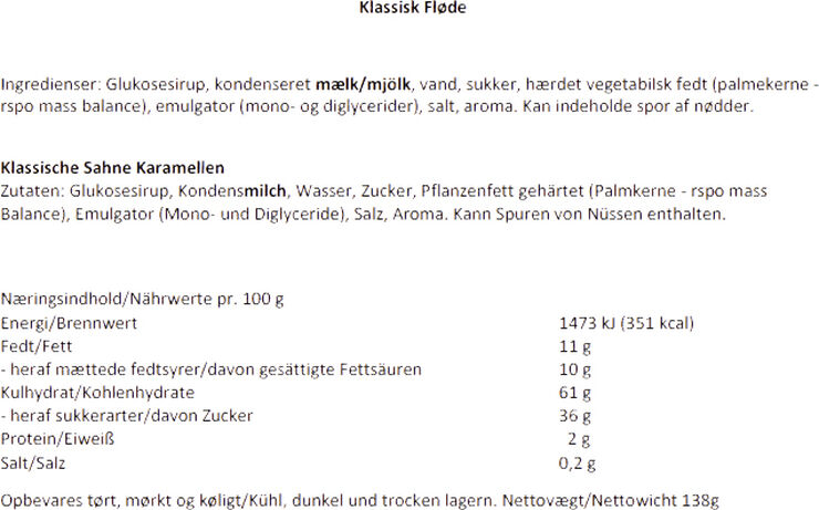 Karamel Kompagniet Klassisk fløde elegance No_color