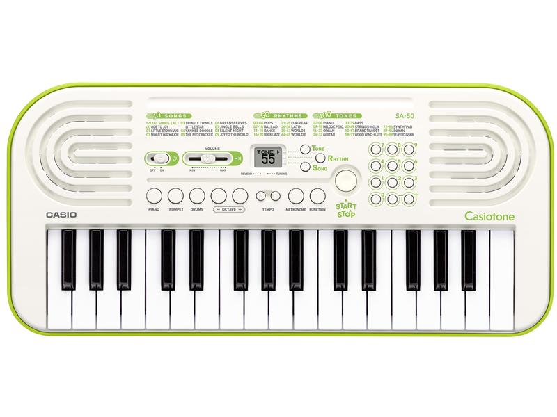 Casio Keyboard SA-50 Keyboard mit 32 Mini-Tasten und 100 Klangfarben