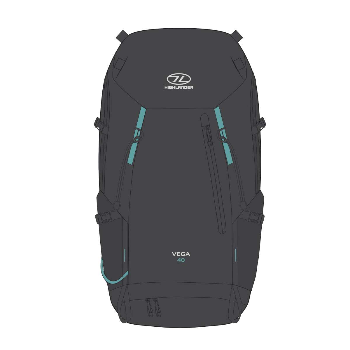 Highlander Vega 40L dames rugzak - Grey