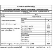 Plaque gaz Beko HILG64225SB