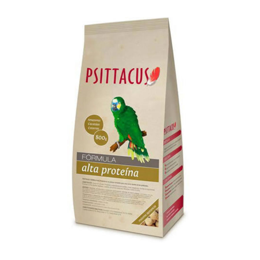 Ração para pássaros Psittacus com alto teor de proteína