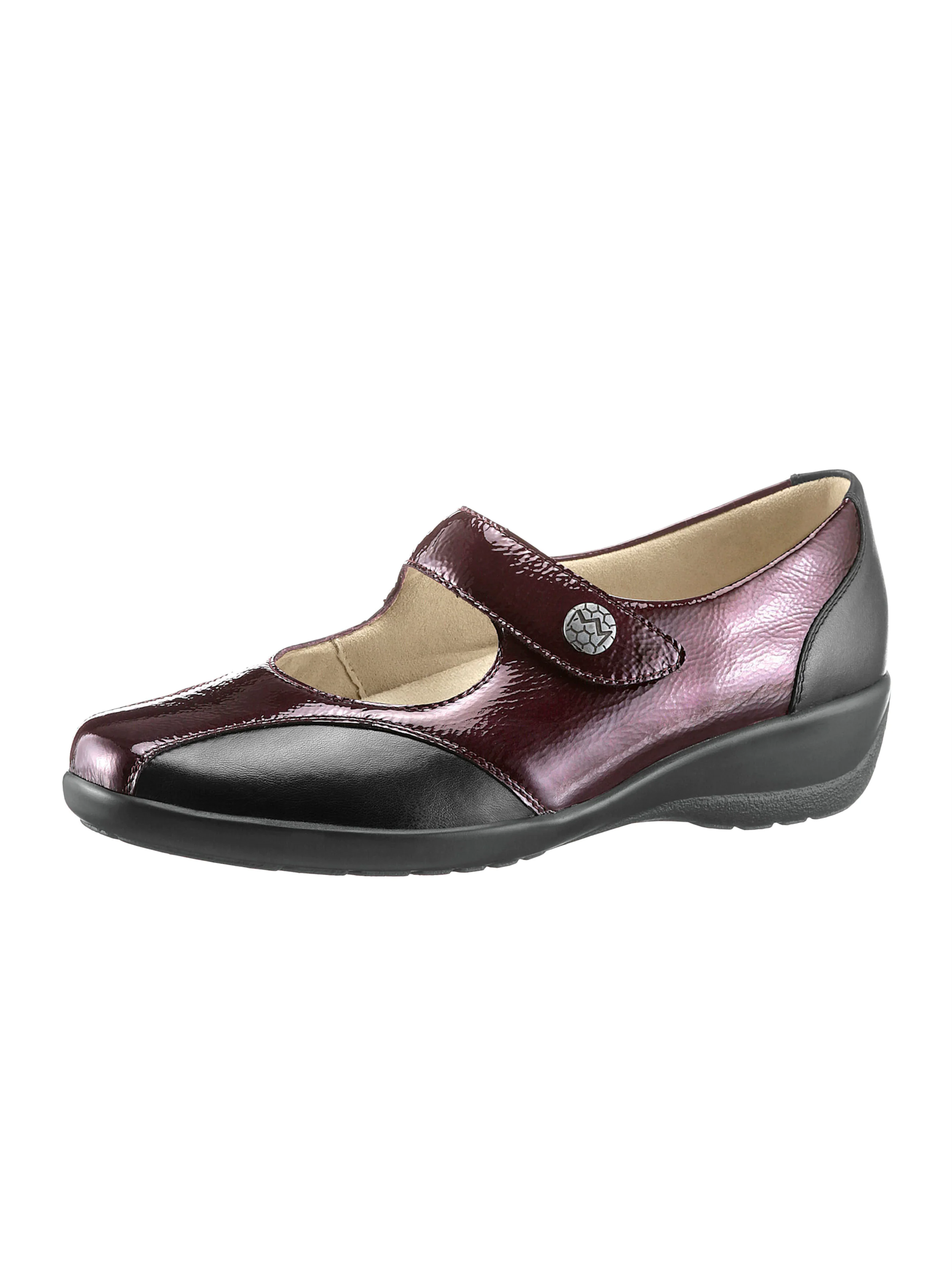 Hallux Soft by Goldkrone Ballerina in schwarz-bordeaux