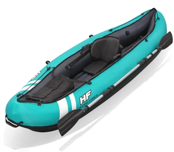 Bestway 65118 - Oppustelig kajak - 1 person(er) - 100 kg bæreevne, ISO 6185, Sort / Turkis, Nylon, Polyvinylchlorid (PVC)