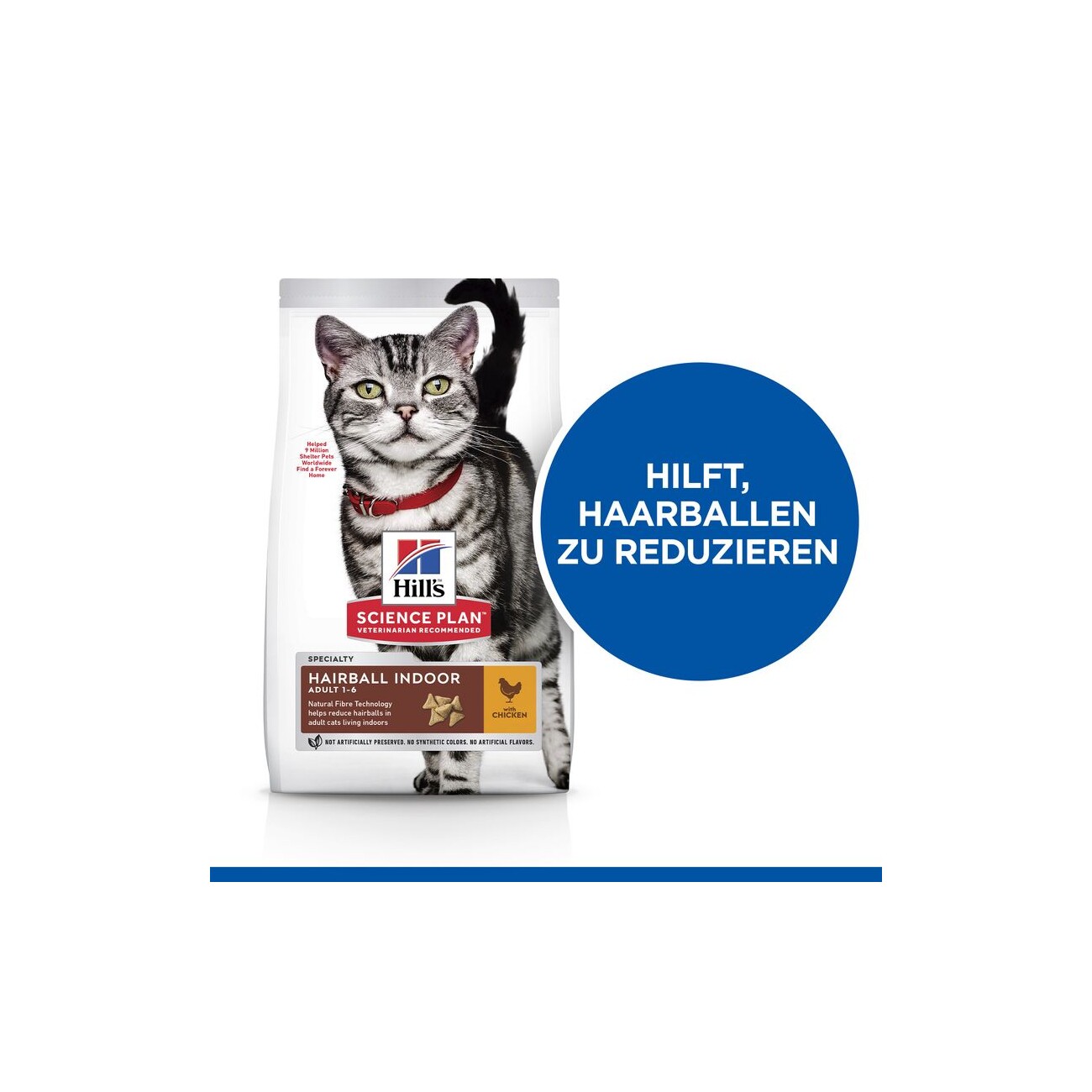 Hill's Science Plan Trockenfutter Katze Adult, Hairball und Perfect Coat, mit Huhn 3 kg