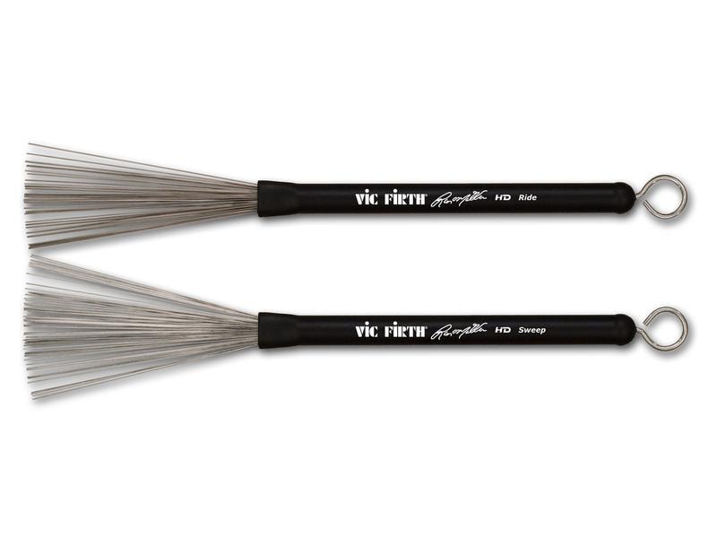 Vic Firth Russ Miller Wire Brushes Paar Russ Miller Signatur Drum-Besen mit separaten Besen für jede Hand
