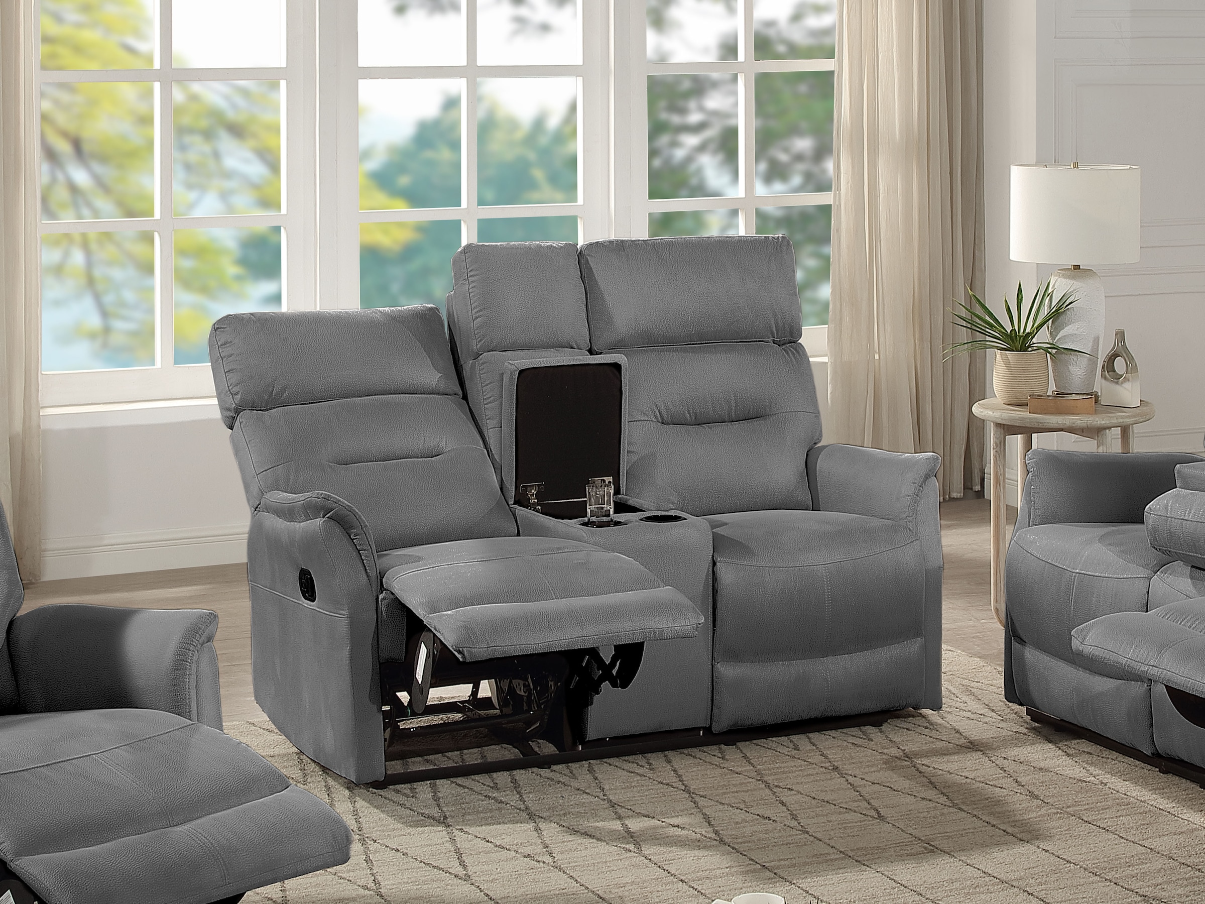 ATLANTIC home collection 2-Sitzer »Falk« Zwei Relaxfunktionen, Mittelkosole mit Stauraum und Getränkehalter