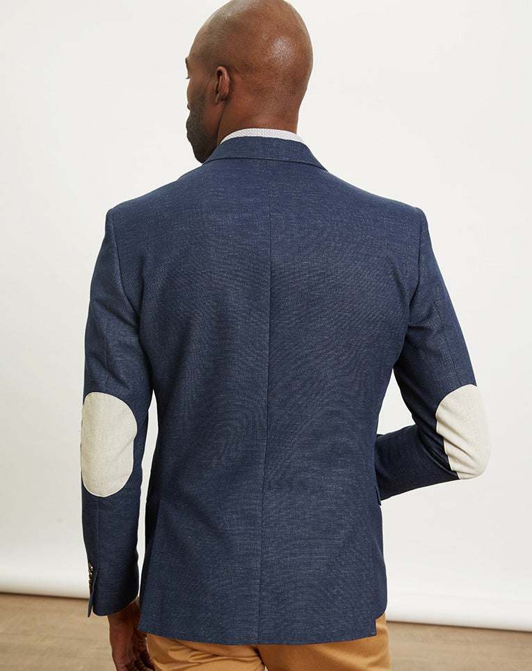 VESTE MOTIF TEXTURÉ NAVY