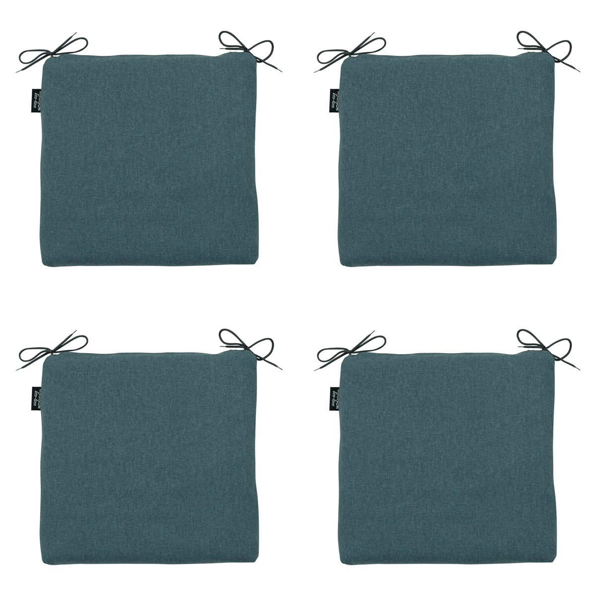 Madison Sea blue canvas eco+ Zitkussen - Set van 4