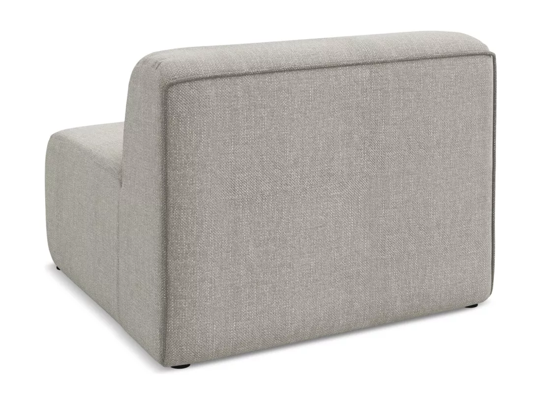Fauteuil pour canapé modulable en tissu chenille - beige - EKAHI