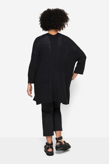 Strickjacke, oversized, offene Form, 3/4-Ärmel