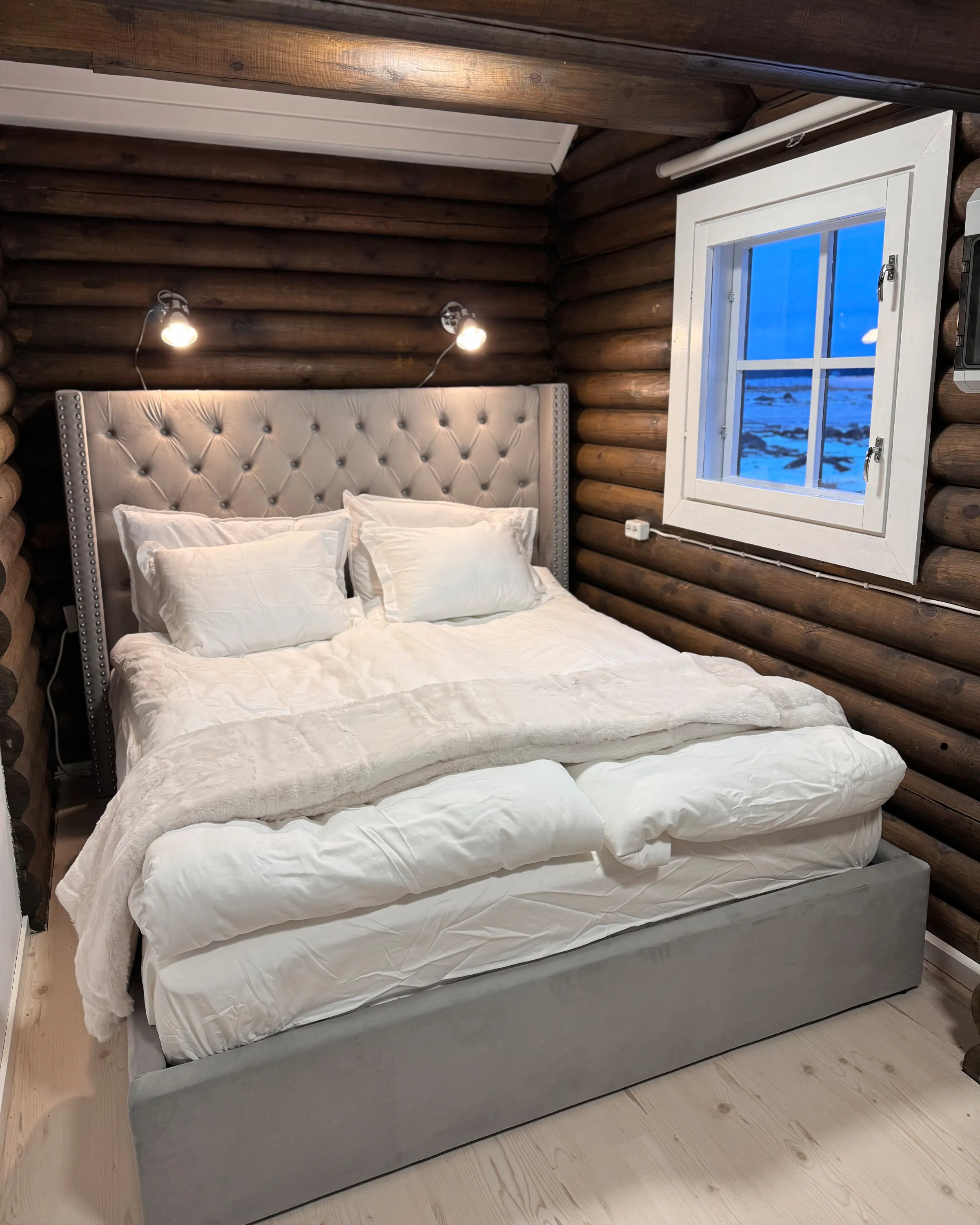 Bed met opbergruimte Fluweel LUBBON 160 x 200 cm Lichtgrijs