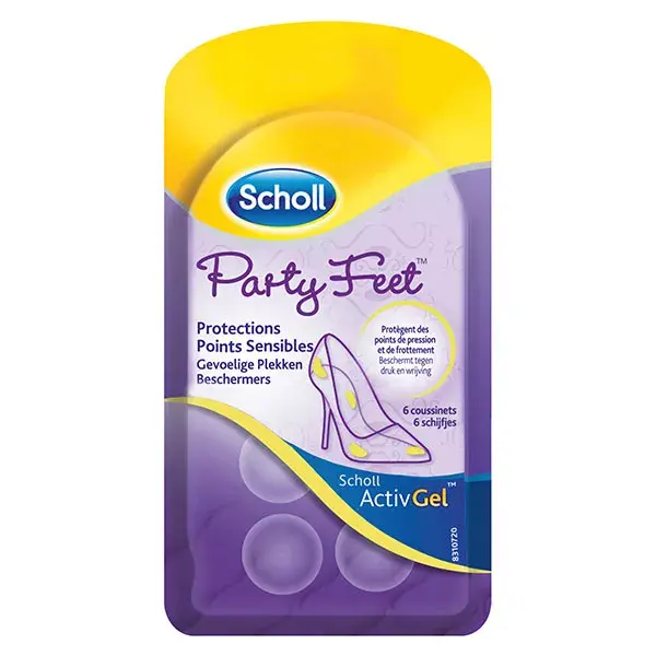 Protetores de Pontos Sensíveis Scholl Party Feet - Pacote com 6 unidades