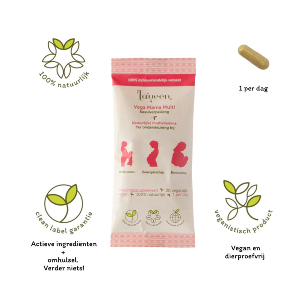 Laveen Mama Multi Vegan Navulverpakking30 capsules