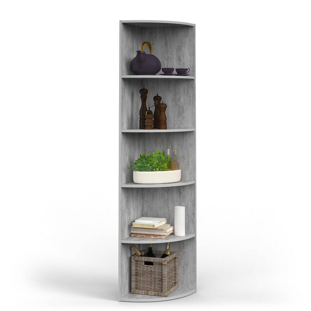 VICCO Eckregal ECKI Grau Beton - Küchenregal Badregal Wohnzimmer Dekoregal Regal