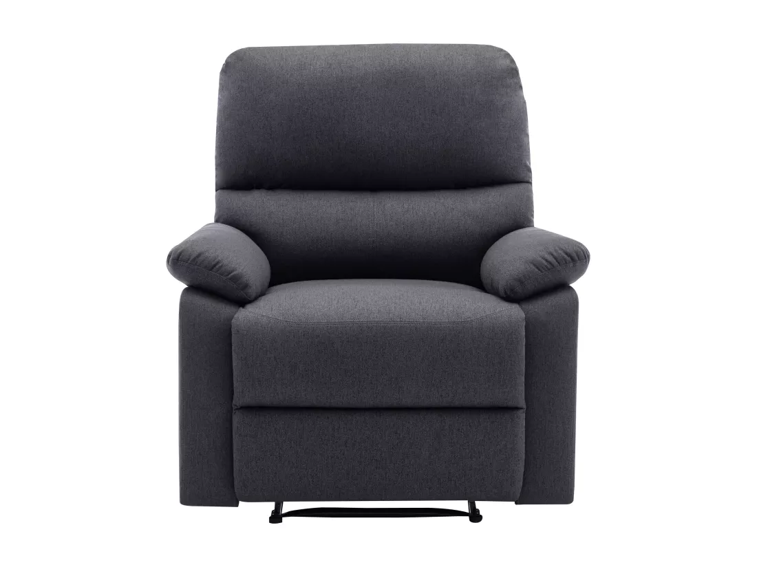 Fauteuil relax électrique en tissu gris anthracite LUNANO