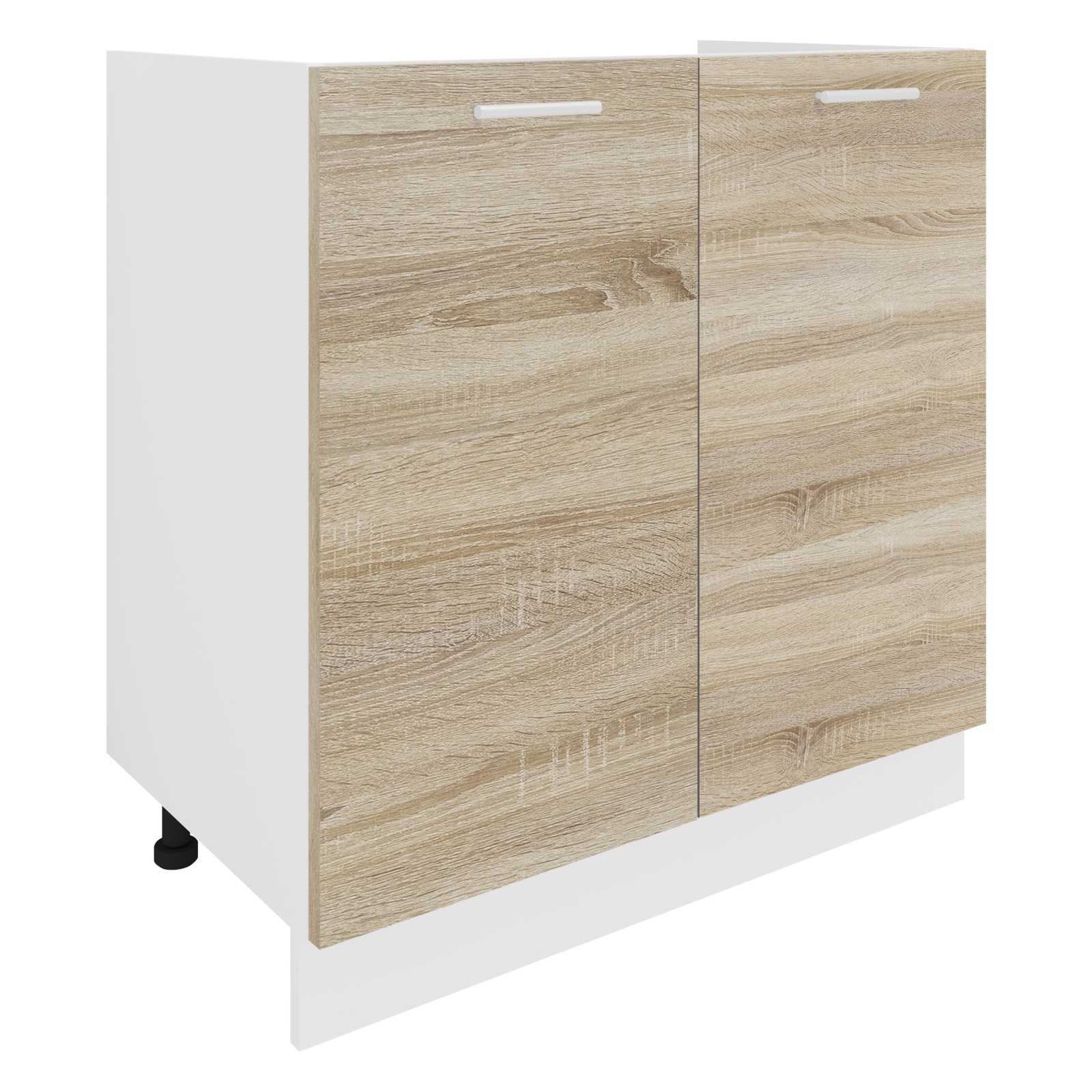 Waschbeckenunterschrank ESILO - weiß-Sonoma Eiche - 80 cm