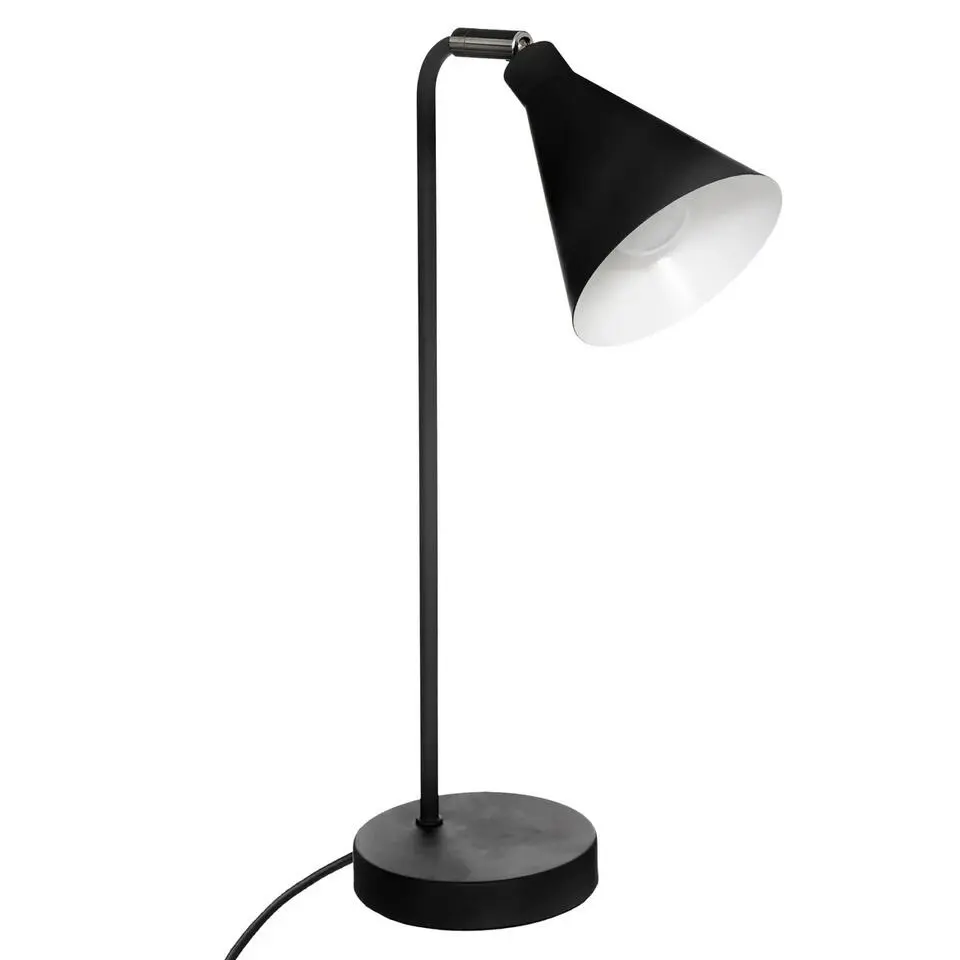 Atmosphera Tafellamp / bureaulampje - metaal - zwart - H45 cm