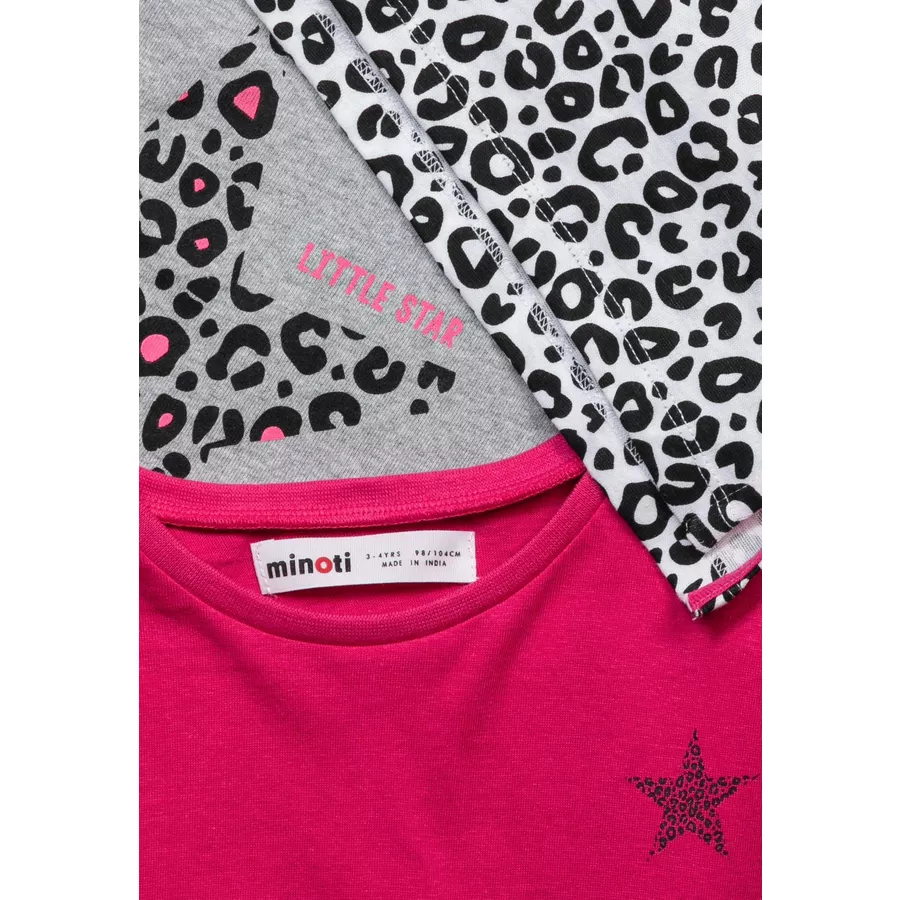 MINOTI 3er-Pack Longsleeves Grau