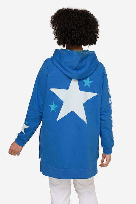 Hoodie, Sweater, Kapuze, Schrift-Druck, Langarm