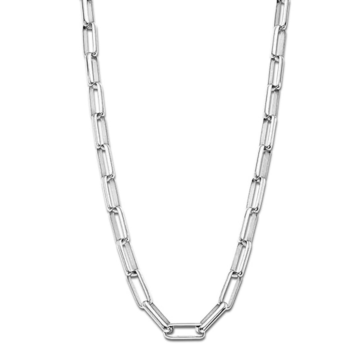 Chaine femme maille forçat Lotus acier