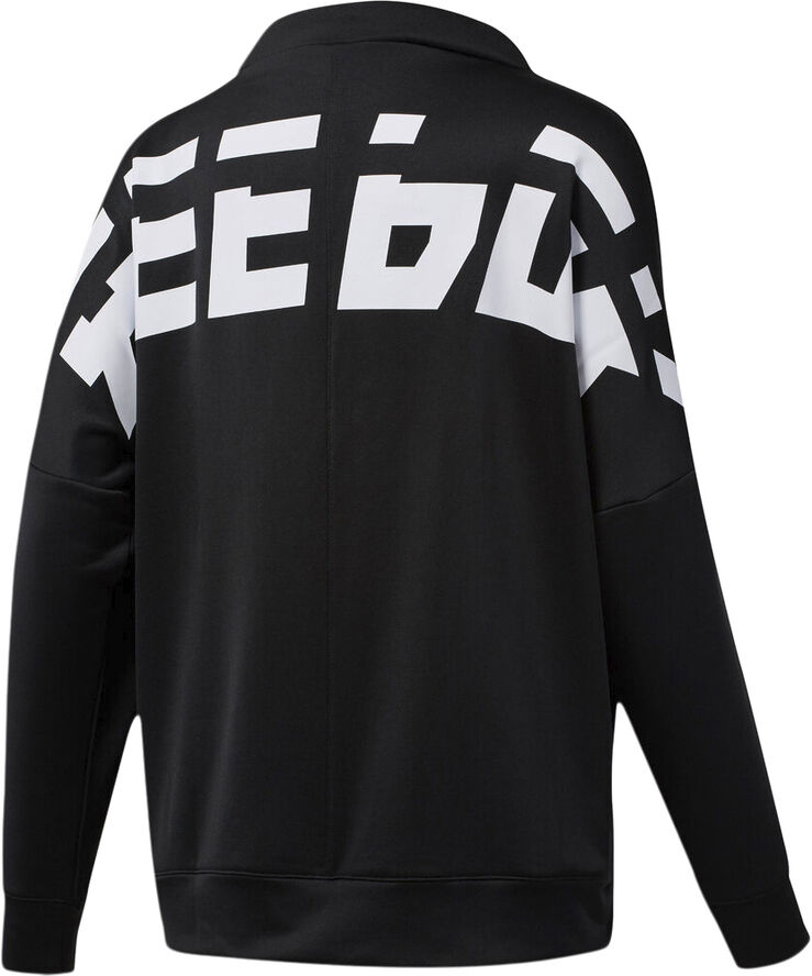 Reebok Wor Meet You There Graphic Funnel Hoodie Sort