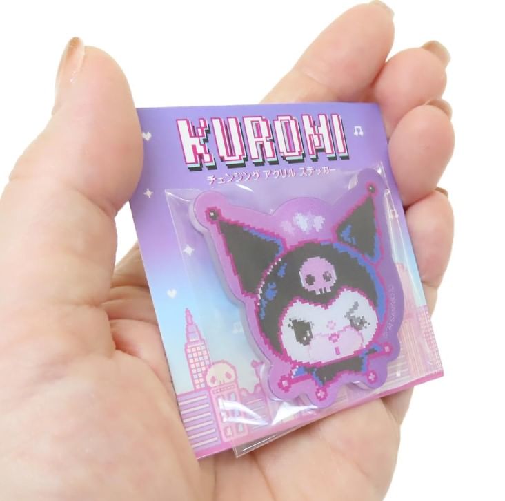 T'S Factory - Sanrio Kuromi 3D Acryl Dubbelzijdige Stickers - Gezicht