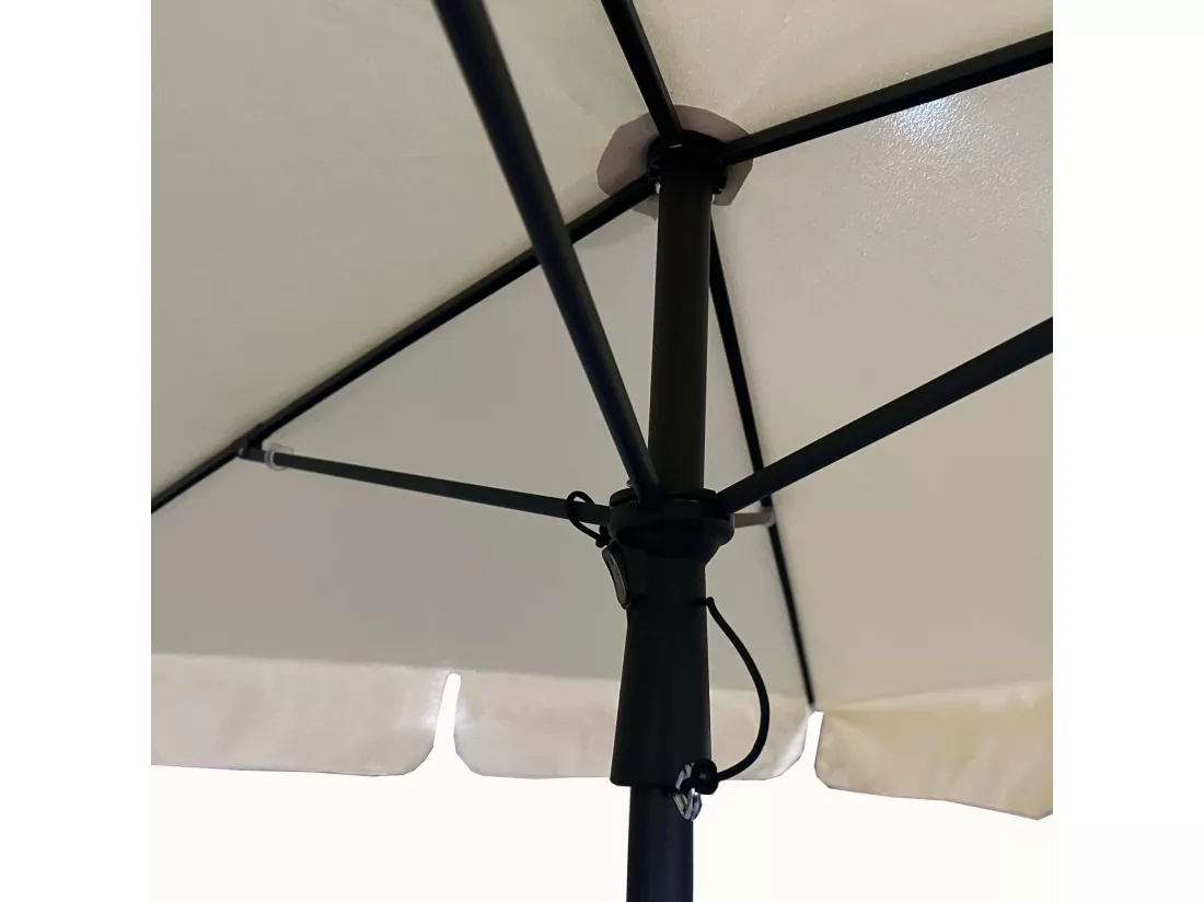 Parasol de plage FLOKS avec protection UV beige, Poids 2,8 kg Dimensions L200xl123xH235 cm